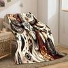 Bohemian Cow Skull Blanket bedroom Blanket for Livingroom Couch lunch break Soft throw for Friend's festival Gift