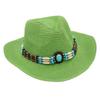 Spring And Summer Sanya Beach Hat Seaside Western Cowboy Straw Hat Ethnic Style Sun Protection Visor Jazz Hat Breathable