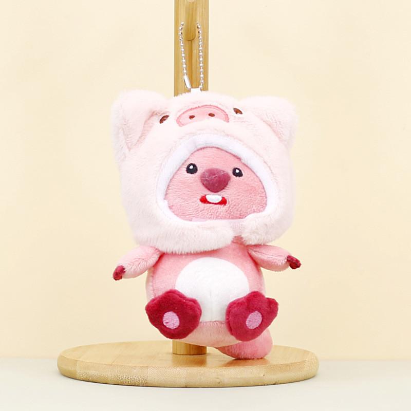 Soft Plush Keychain Animal Doll For Girls Bags Cute Rabbit Frog Bear Adornments