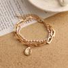 Korean Jewelry Industry, Retro Pearl Diamond Irregular Punk Style Bracelet, Korean Version of Simple Multi-layer Jewelry Set