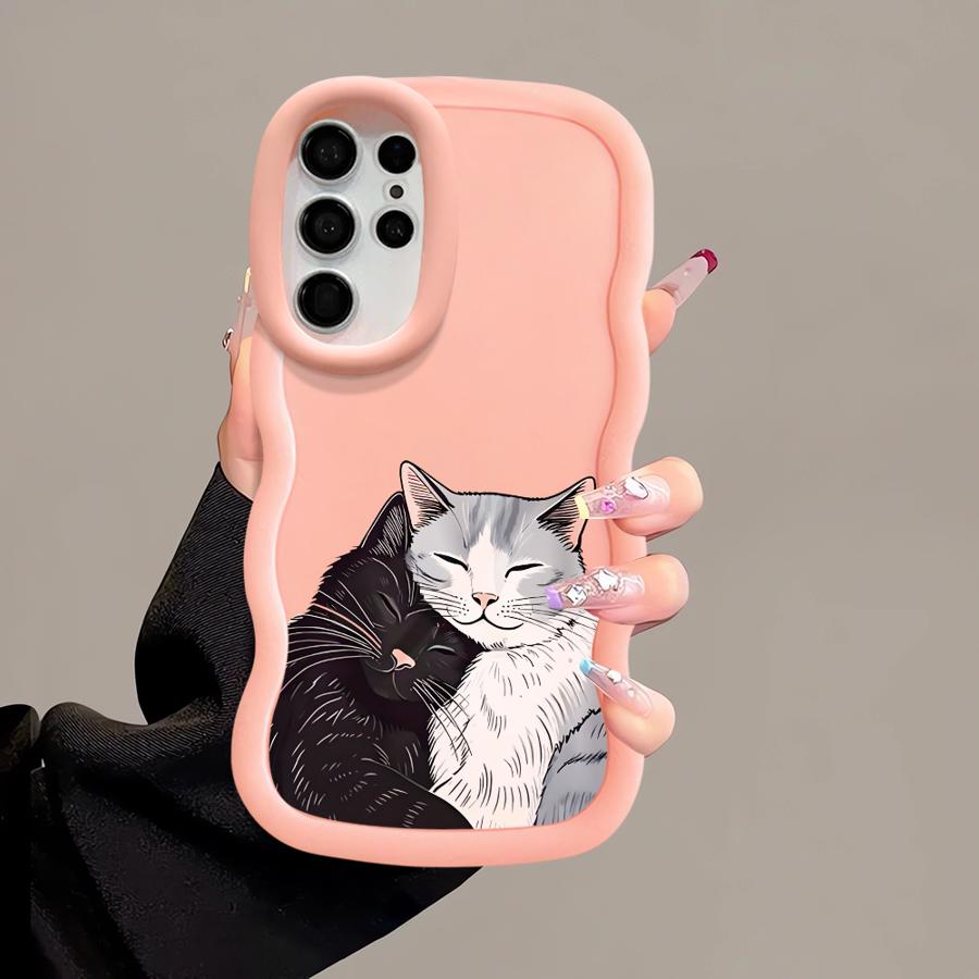 Soft Phone Cover Case for Samsung Galaxy A26 S22 Ultra S23 Plus S21 S25 S24 A25 S20 FE A24 A35 A34 A54 A55 A36 Cute Cat