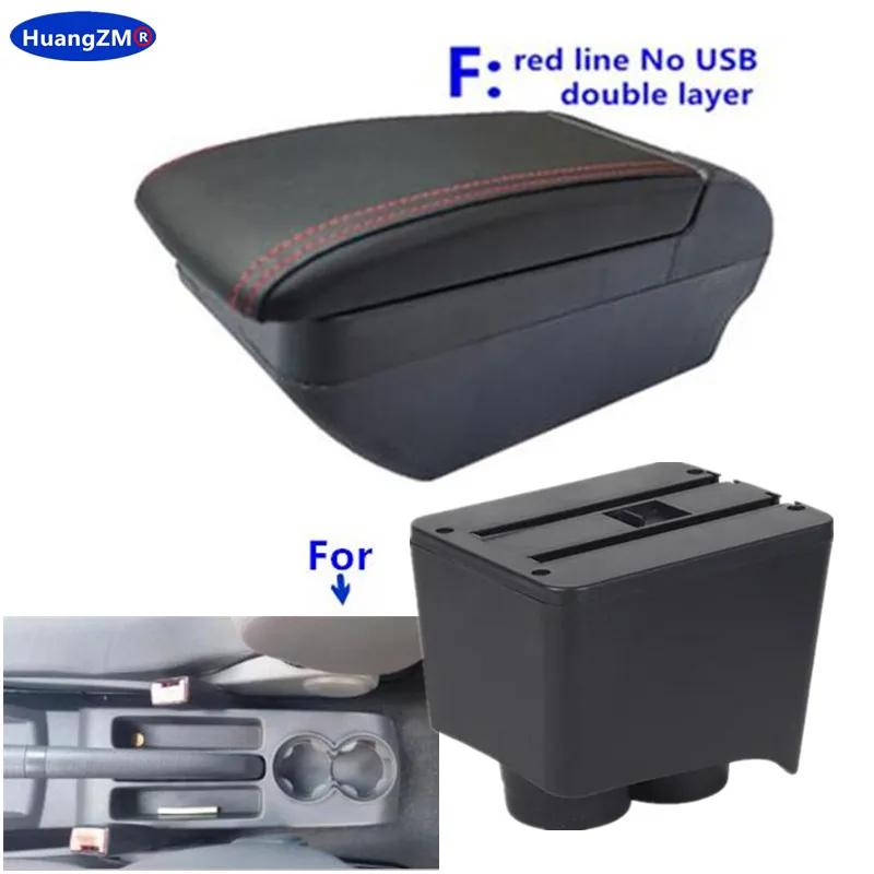 For Volkswagen Polo Armrest Box For VW Polo 9N 3 Mk4 Car Armrest Box 2002-2009 Interior Retrofit Storage Box Car Accessories