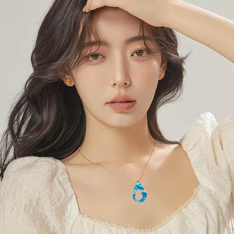 Portable Silicone Mold DIY Christmas Earrings Casting Molds Tear Drop Shapes Jewelry Making Moulds for DIY Lovers