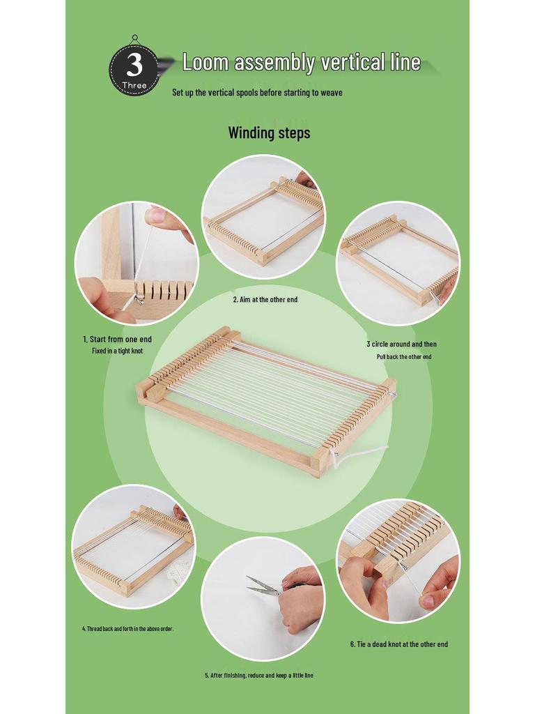 DIY Wooden Loom Kit for Kids: Handmade Gift for Girls' Wool Knitting In Kindergartens
