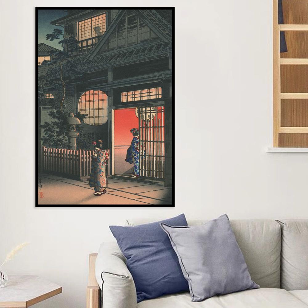 Japanese Ukiyoe Traditional Character Landscape Vintage Canvas Poster Wall Art Painting Prints Home Room Decoration Murals Gifts