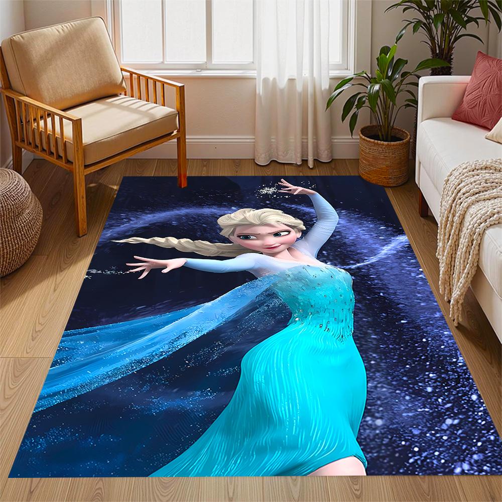 Elsa's Magical Ice Garden Floor Mat Perfect for Balcony Dormitory Entryway Game Room Antislip Carpet Office home decor