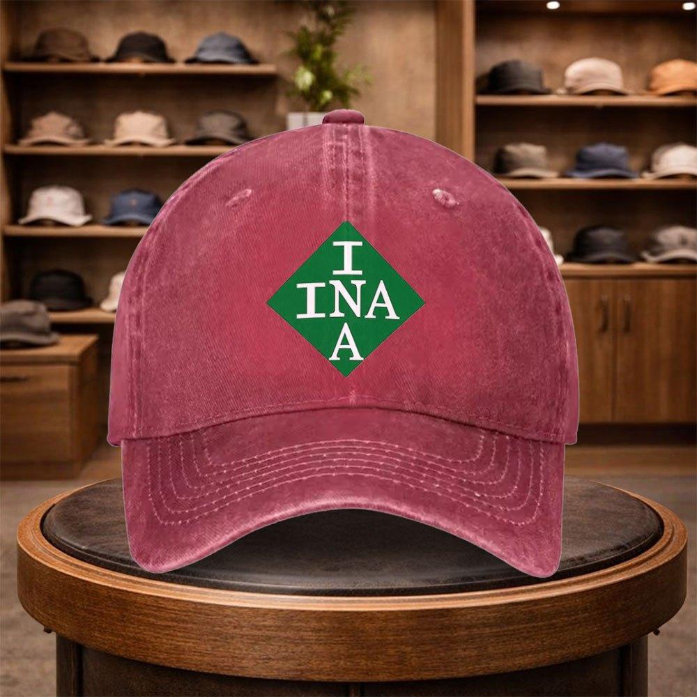 INA Printed Baseball Cap Casual Duck Tongue Hat Fashionable Hat Outdoor Adjustable Casual Hat Suitable for Traveling Seas