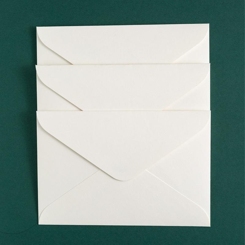 50pcs/lot Envelope High-grade 250g Kraft Paper Big Envelopes Western White Envelopes for Wedding Invitations Business Stationery