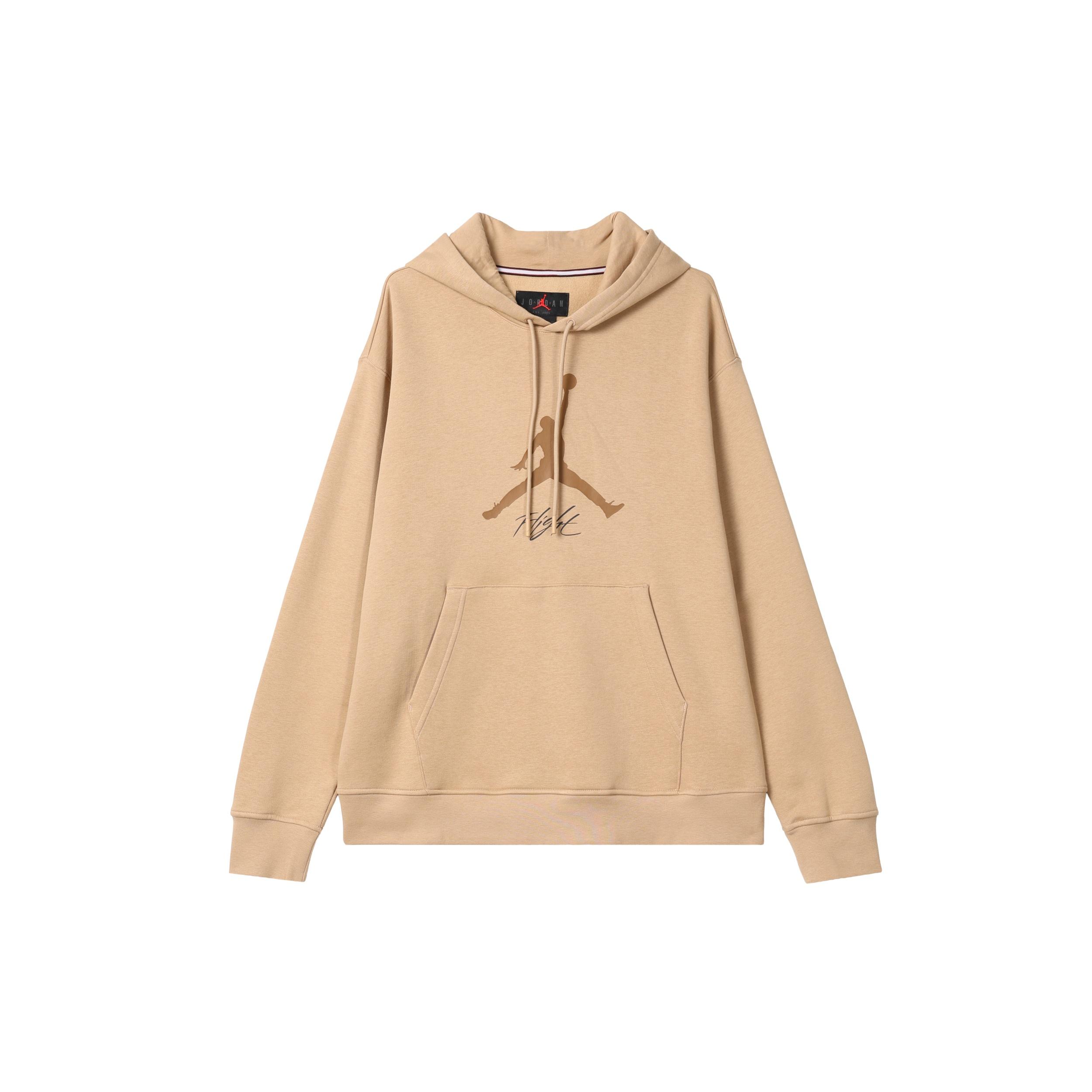 Air Jordan Fleece Hoodie Asia Sizing Hemp Light British Tan Men s FD7546-200 M
