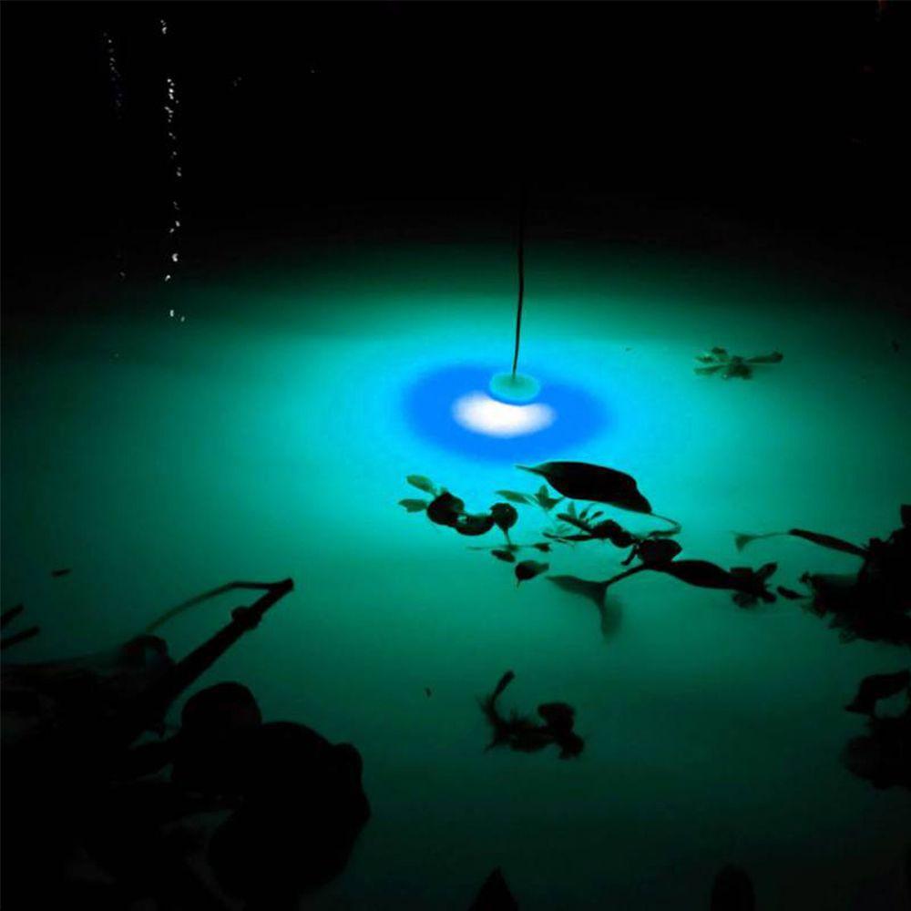 Diamond Shape Deep  Drop Underwater Fishing Squid LED Lure Light with hook Bass Spoon Flash Lamp