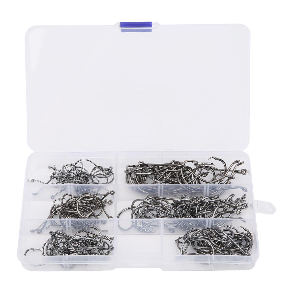 Crank Hook Fishing Hook Set Offset Easy Catch Carbon Steel Fishing Tackles for Soft Lure