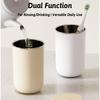 New Magnetic Toothbrush Cup Stainless Steel Sleek Minimalist Design Dual Function Rinsing/Drinking Drainage Dustproof Anti-Scale