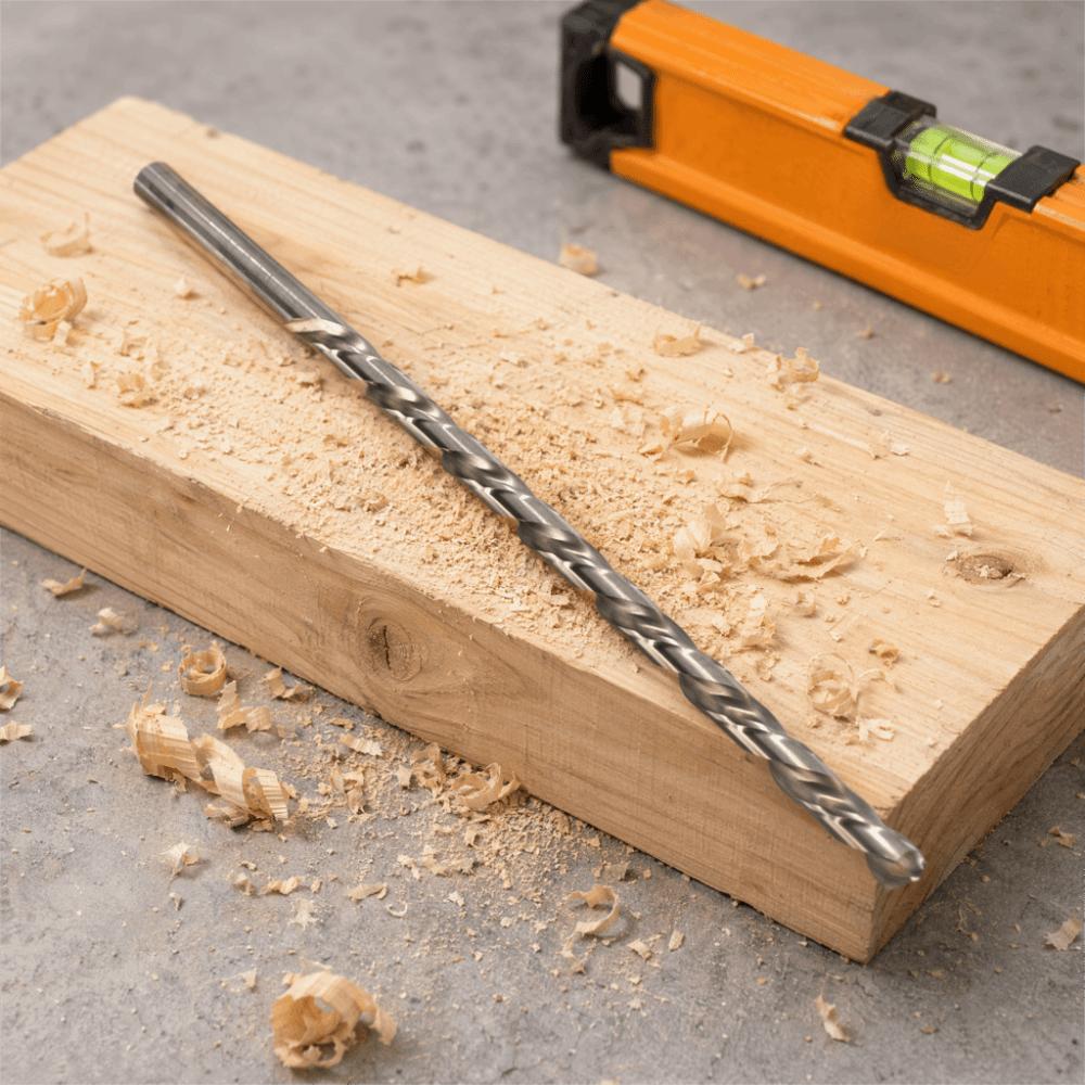 HSS Material Twist Drill Bit 300mm Total Length Extended Drill Bit  Plastic Drilling