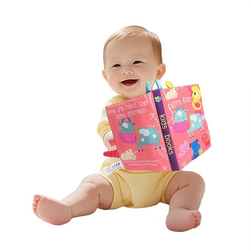 3D Animal Tail Cloth Book for Babies - Tear-Resistant and Quiet