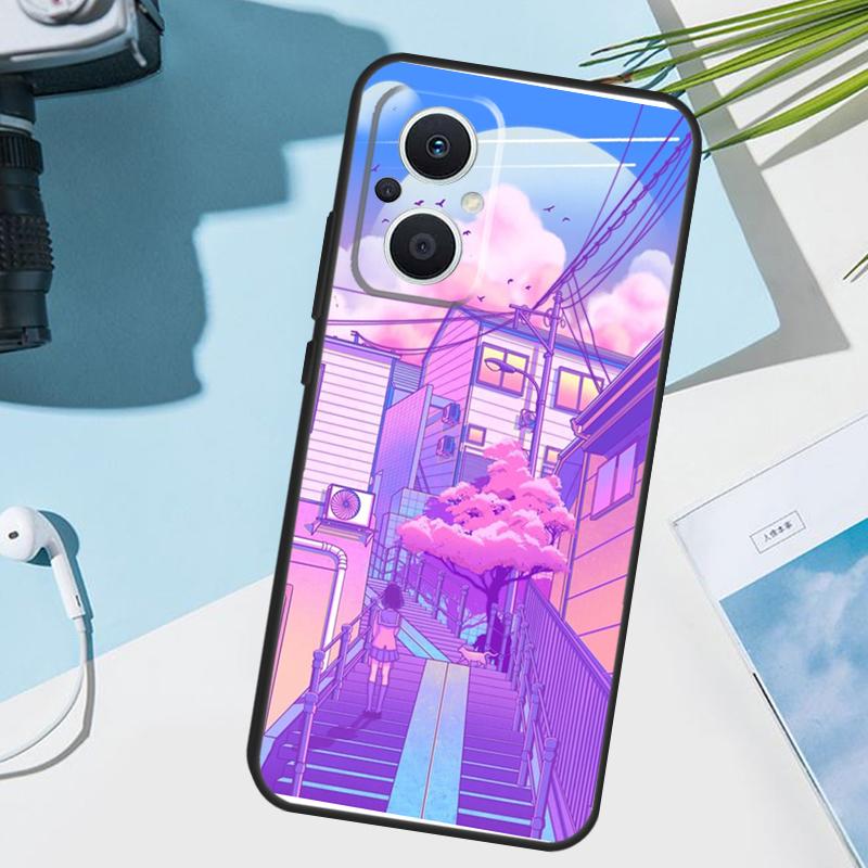 Pastel Japan Kyoto City Cover For OPPO Reno 11 Pro 10 12 13 14 14F 13F 12F 11F 7 8 Lite OPPO Find X6 X5 X8 X9 Pro Case