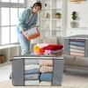 1/3PCS Foldable Thick Fabric Blanket Storage Bag With Handles For Clothes Quilts Bedroom Closet Wardrobe Organization