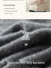 Women's Cashmere Round Neck Cardigan - Soft Knitwear with Heart Buttons, Versatile Base Layer Top, Solid Color Casual Outerwear