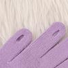 Touchscreen Solid Color Plus Velvet Gloves - Open Five-Finger Hand-Knitted Winter Warmth for Men and Women