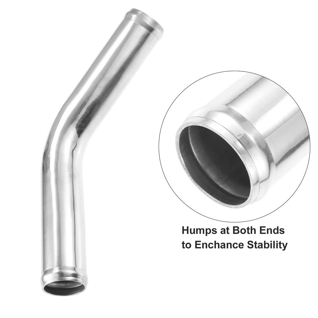 ACROPIX 35mm OD 100mm Leg Length Universal Car Aluminum Alloy Tube Intercooler Pipe 45 Degree Bend Elbow Air Intake Joiner Tubing Set of 2 1.35" 4" -