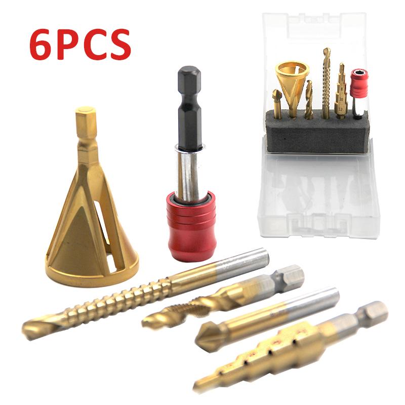 

PDTO 6 шт./компл. деревянная пробка, режущий инструмент, сверла, набор инструментов для сверления фасок по дереву