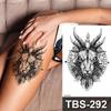 sketch flowers black temporary tattoo stickers waterproof thigh arm body tattoo sleeve anime snake fox lion dark designs women