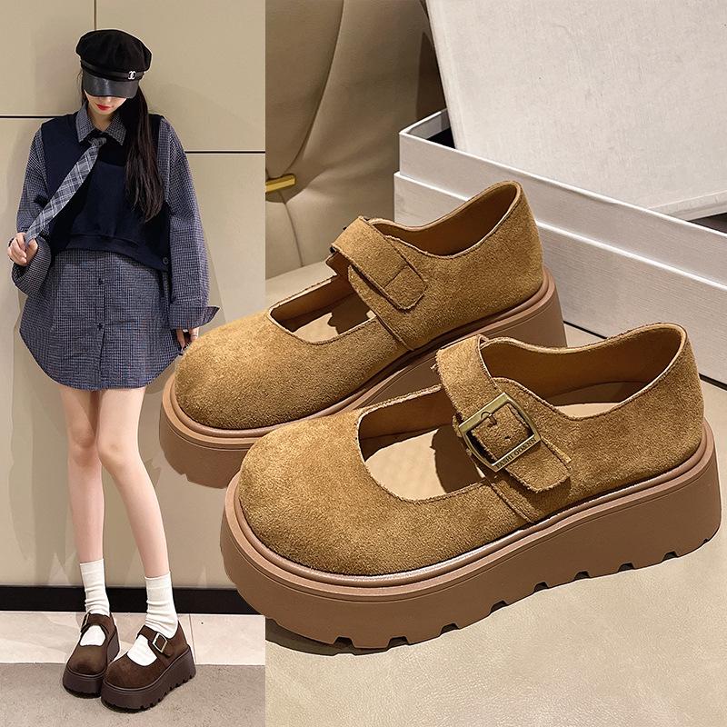 

JMXD-одна-педаль Birkenstocks Single Shoes Muffin Casual Shoes Small Увеличивающие рост женские мокасины Birkenstocks, универсальные 35 жёлтый