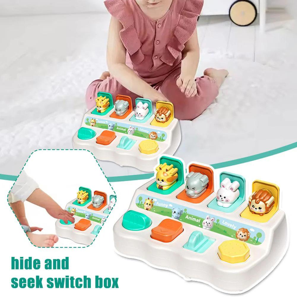 Montessori Pop Up Hide And Seek Switch Toy Learning Boxes Enhance Logical Thinking And Motor Skills Suitable For Children