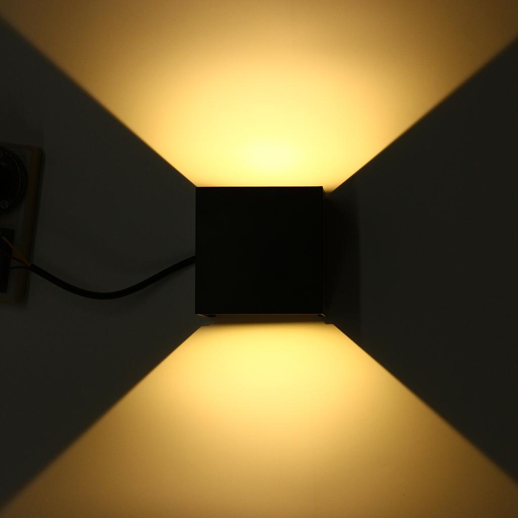 Doersupp 2X Warm White Led Wall Lamp COB LED Aluminium Modern Sconce Stair Wall Light Stair Fixture Living Room Bedroom Hotel Art Decor