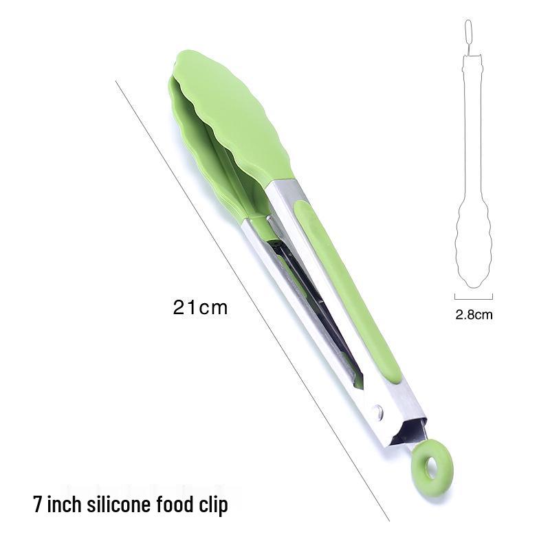 Cross-Border Stainless Steel & Silicone BBQ Grilling Tongs Set – 7", 9", 12"