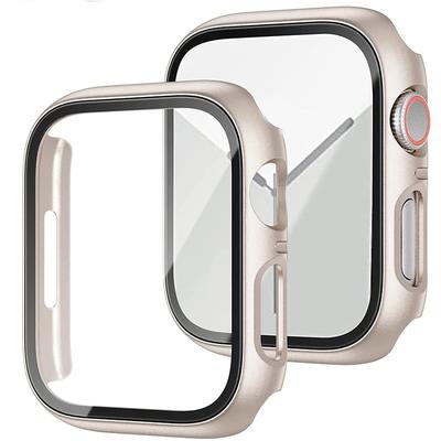 Glass+Cover For Apple Watch Case 45mm 41mm 44mm 40mm 42mm 38mm Correa Accessorie Screen Protector Iwatch Series 5 4 6 SE 3 7 8 9