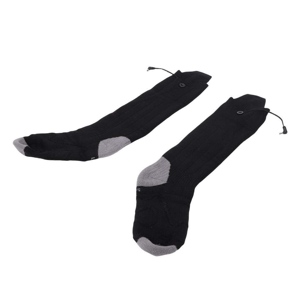 Heated Socks Black Washable Rechargeable Battery Operated Socks with 4 Heating Levels for Outdoor Skiing