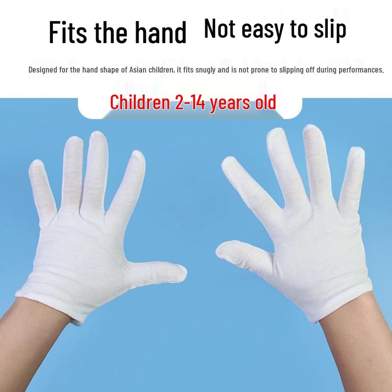 Children s White Gloves for Dance, Etiquette, and Outdoor Activities Children Thin 2-10 Years (1 pair)