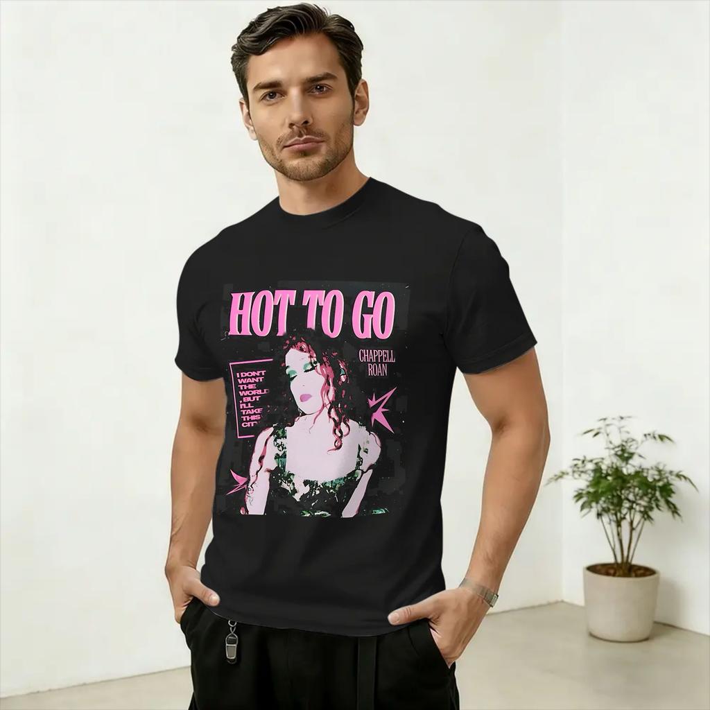 Singer Chappell Roan Art Unisexs T Shirts Vintage Tee Shirt Short Sleeve Crewneck TShirts 100 Cotton Plus Size Clothing