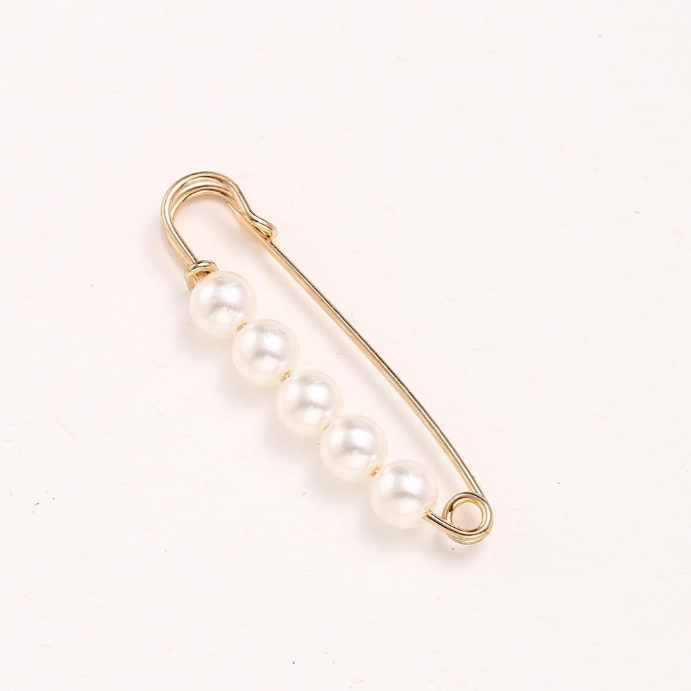 Pearl Waist Pin Brooch for Adjustable Skirt Fit