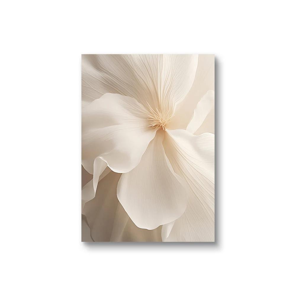 Nordic Beige Peony Flowers Canvas Painting Modern Floral Botanical Posters Aesthetic Wall Art Home Decoration