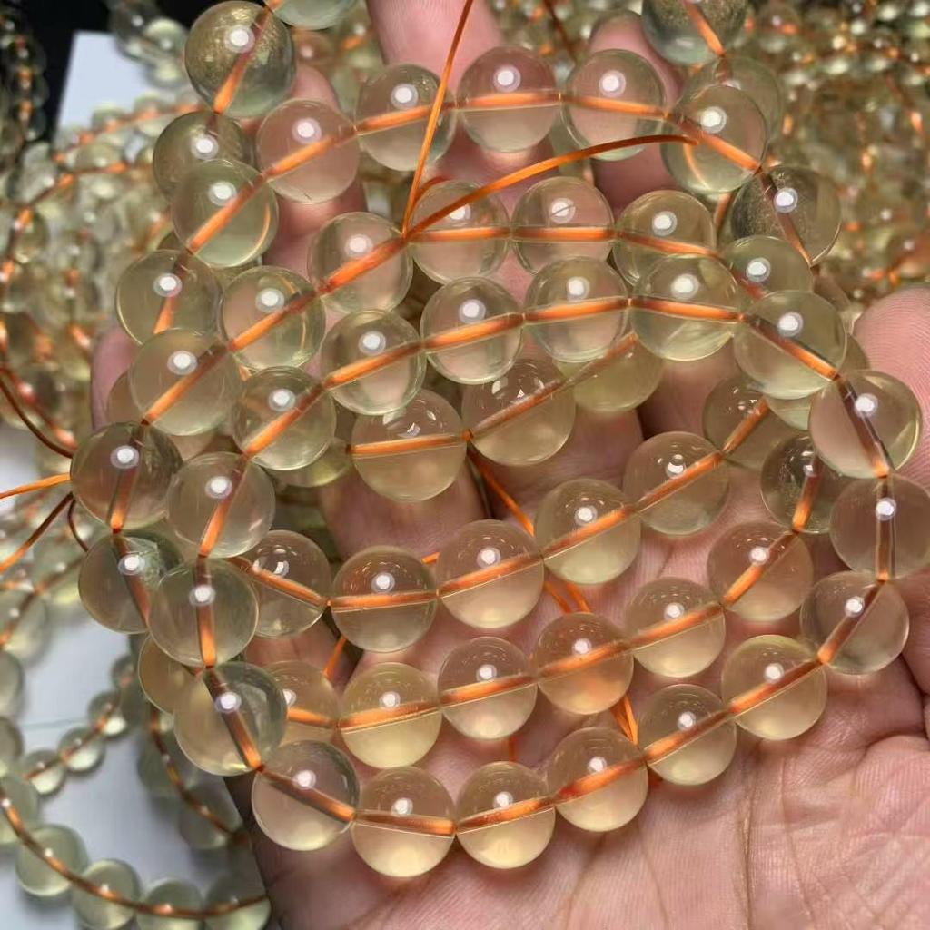 Double A Grade Clear Lemon Quartz Bracelet - Single Circle