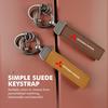 Car Keychain Suede Leather Lanyard Key Chain Acesssories For Mitsubishi Outlander Lancer Cross Colt Xpander Mirage Attrage WJ4