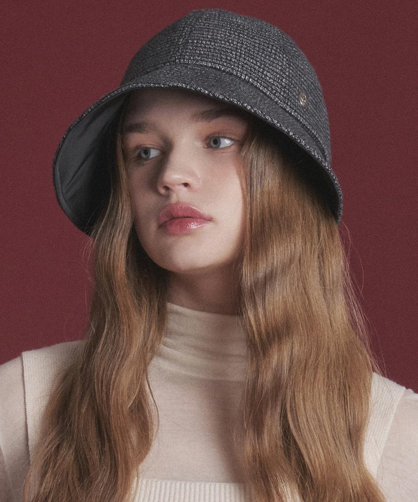 Hwaiteusaenjeu Purple Label Check Bonnet Hat Evely