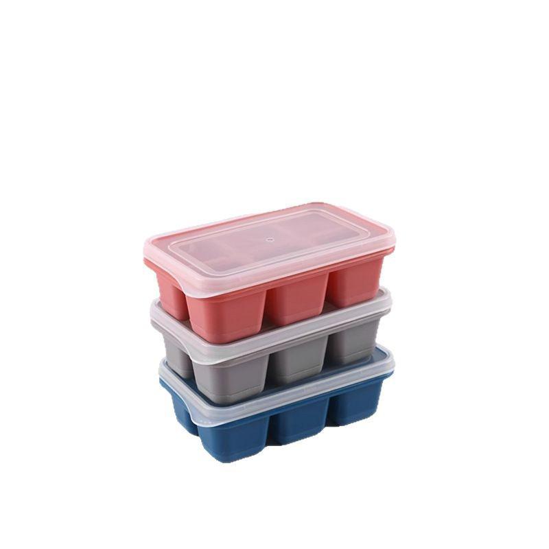 Silicone Ice Cube Tray with Lid for Baby Food and Ice Balls