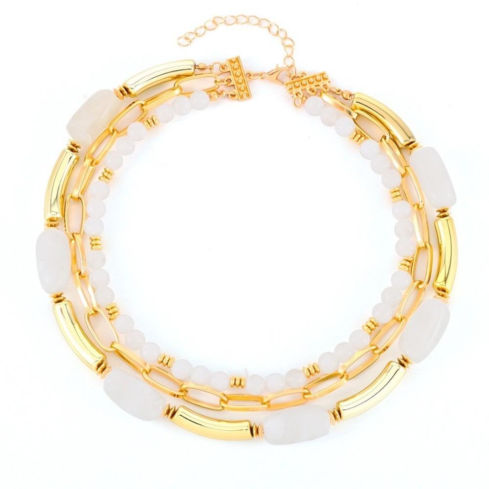 

Charm Multi Layer Stacked Necklace Light Luxury Bohemian Necklace Beaded Necklace Women