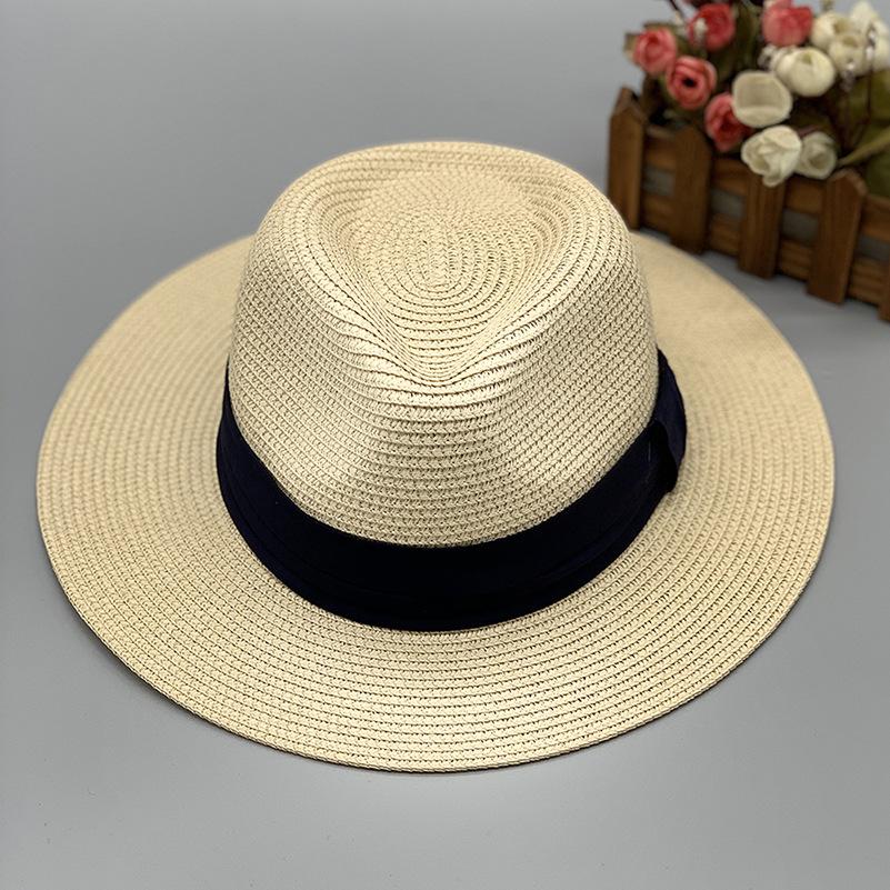 Spring Summer Ladies Panama Straw Hat Vintage British Japanese Hat Sun Hat Women's Summer Sun Hat Sun Protection