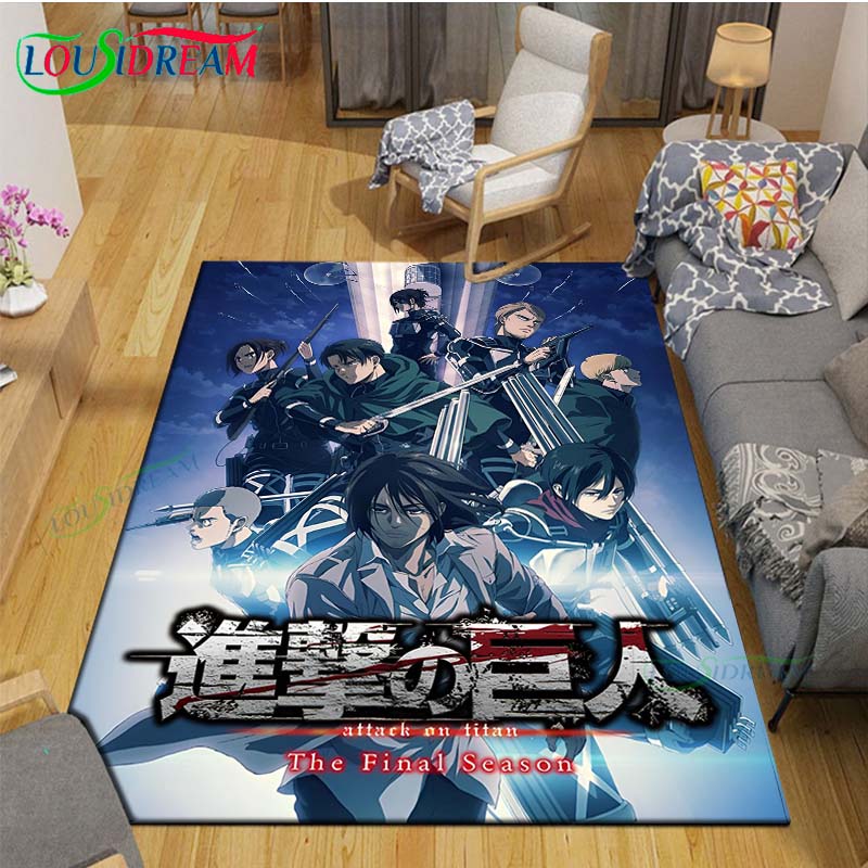 Fashion 3D Cartoon A-Attack T-Titan Printed Carpet Living Room Anti-Skid Area Rug Kids Bedroom Mats Yoga Mat Carpet Decor Gift