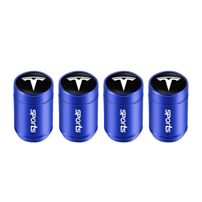

4Pcs Alloy Car Tire Valve Stem Cap Dust Covers Accessories For Tesla Model 3 Model S Model X Model Y Cybertruck Roadster SpaceX