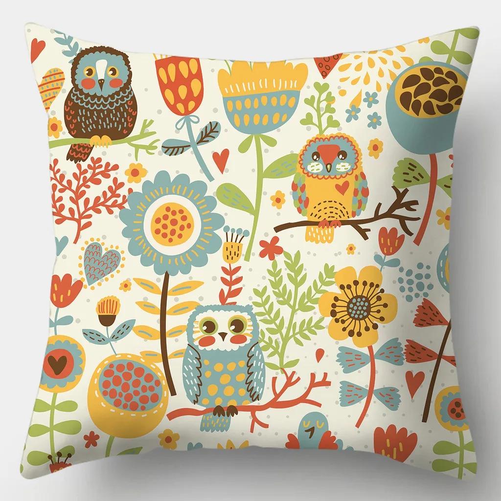 Creative Deer Pillowcase 45cmX45cm Square Sofa Pillow Cover Love Cushion