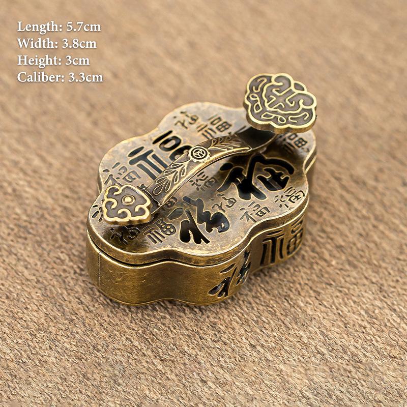 Vintage Alloy Incense Burner Stick Holder Three Legged Hollow Out Mini Sandalwood Censer Incense Burner Home Decoration