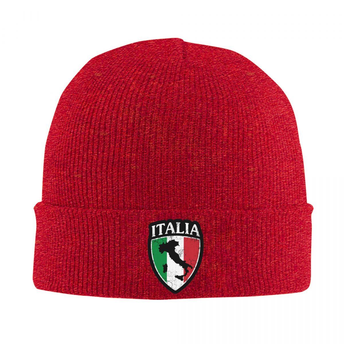 

Italia Warm Knitted Cap Fashion Bonnet Hat Autumn Winter Outdoor Beanies Hats for Unisex Adult One Size