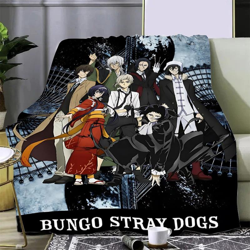 Anime Bungo Stray Dogs Printed Blanket Picnic Blankets Warm Blanket Soft and Comfortable Blanket Home Travel Birthday Gift