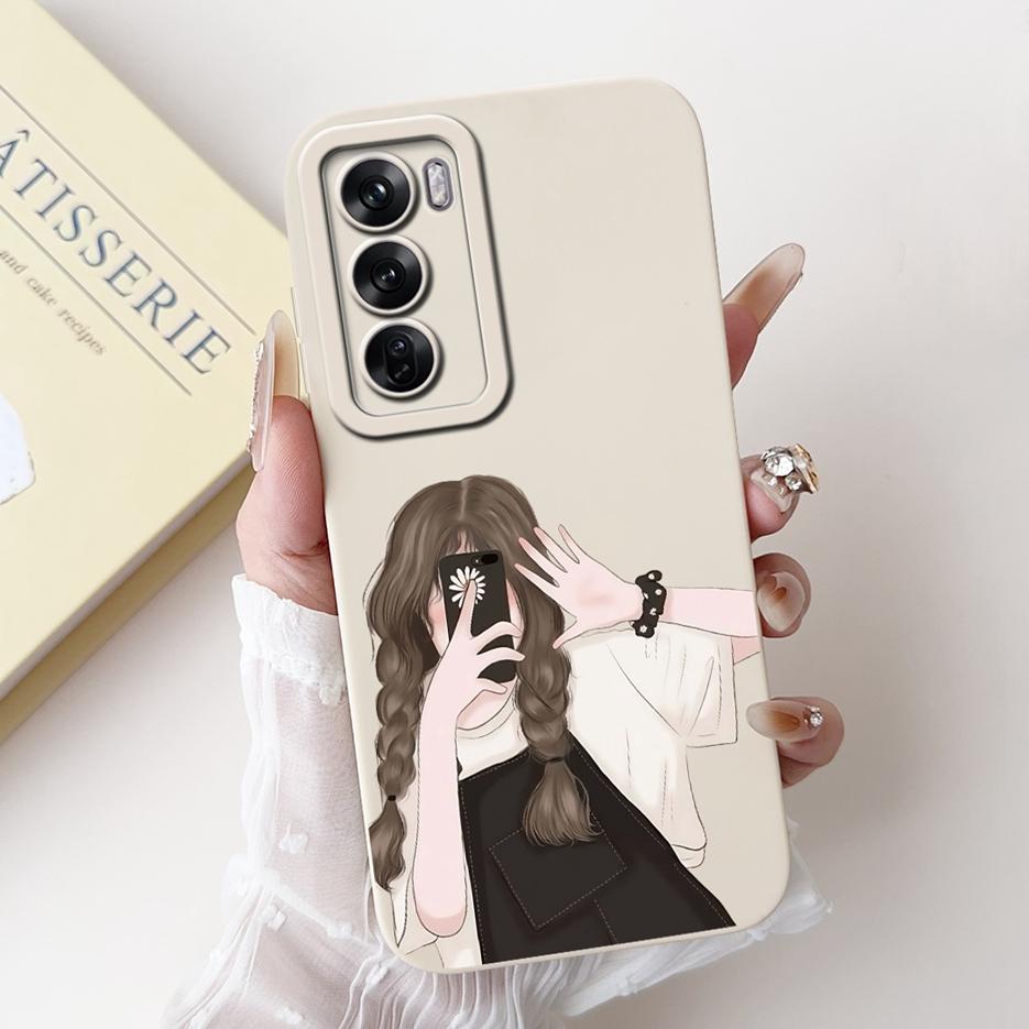 For Oppo Reno 12 Pro Case CPH2629 New Fashion Candy Painted Cover Soft TPU Matte Phone Case For Oppo Reno12 Pro 5G Fundas Bumper