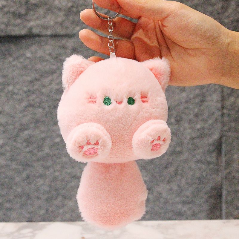 Cute Squeak Cat Series Plush Doll Keychain Backpack Pendant Squeeze The Tail For A Sound Trendy Toy Surprise Collect Girl Gifts