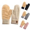 Korean Elasticity Full Finger Gloves Double Layer Warm Thickened Knitted Gloves Soft Fashion Gloves Boys Girls